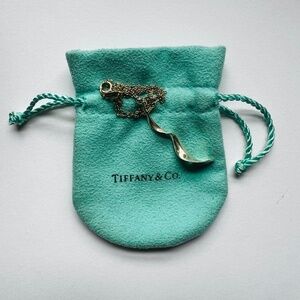 Tiffany & Co. 925 Sterling Silver Orchid Twist Pendant Necklace